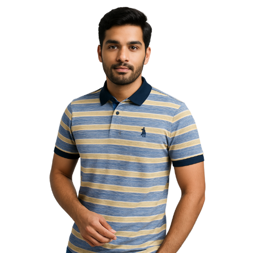 The Regal Stripe™ Polo – Timeless Confidence, Tailored for You.